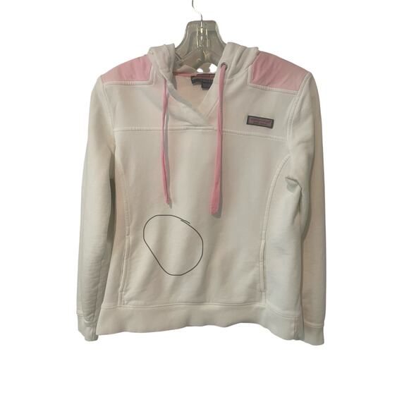 Vineyard Vines Pullover White/Pink Sweatshirt Sz S - Picture 5 of 5